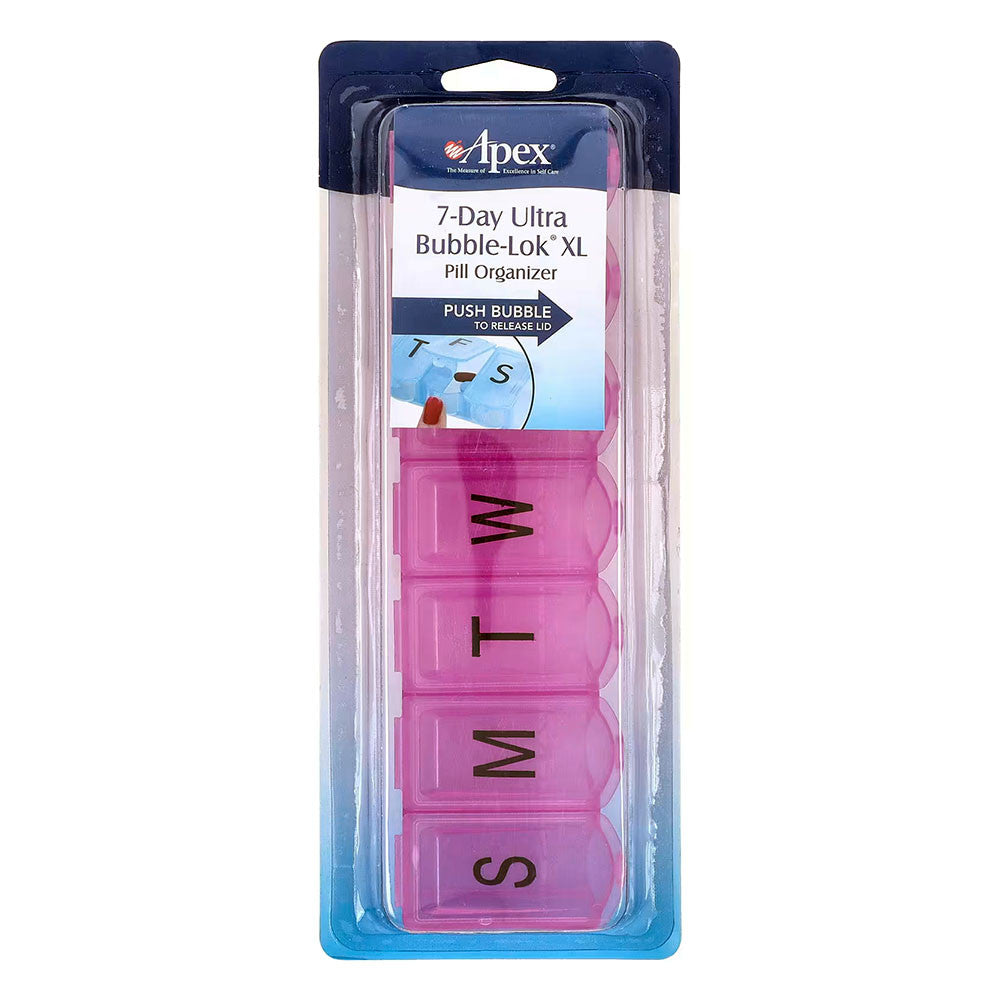 Apex 7-Day Ultra Bubble-Lok Pill Organizer, Xl - 1 Ea (Colors May Vary)